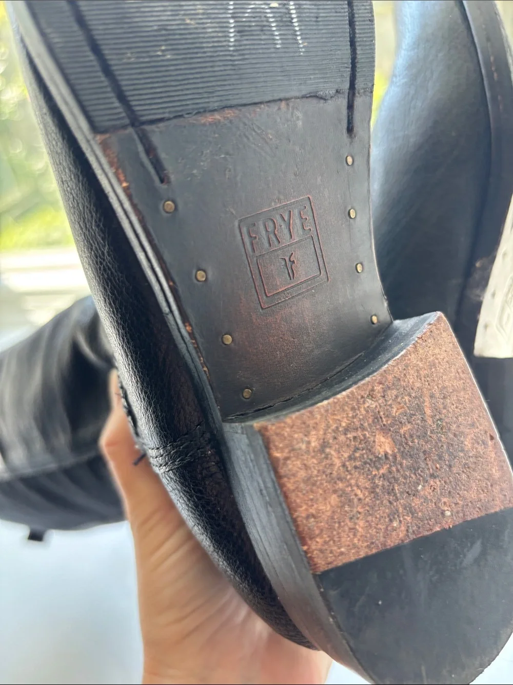 Frye Black Leather Molly Gore Boots size 7